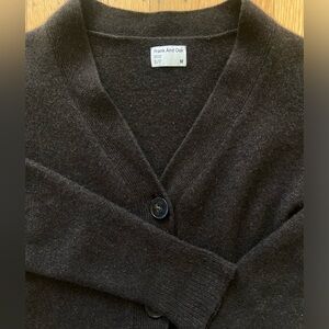frank and oak chocolate yak wool cardigan